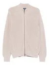Drumohr Cardigan With Pockets And Zip In Neutral