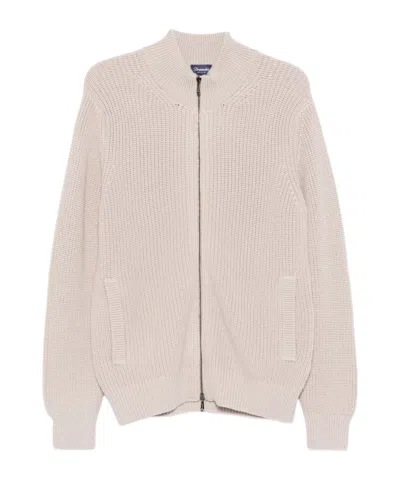 DRUMOHR DRUMOHR RIBBED ZIP-FRONT CARDIGAN