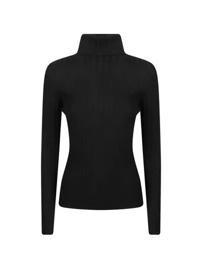 Drumohr Ribbed-knit Roll-neck Sweater In Black