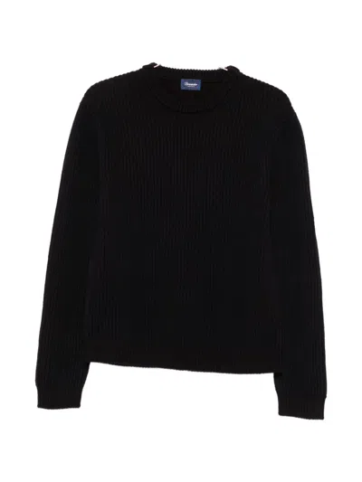 Drumohr Ribbed-knit Wool Sweater In Black