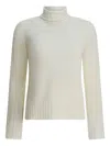 Drumohr High Neck Long Sleeve Knitwear Top In Neutral