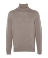 Drumohr Roll-neck Merino Jumper In Gray