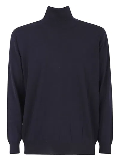 Drumohr Roll-neck Sweater In Blue