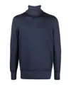 Drumohr Roll-neck Wool Jumper In Black