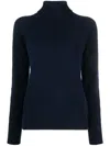 Drumohr Roll-neck Wool Jumper In Blue