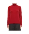 Drumohr Lamswool Turtleneck Sweater In Red