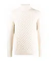 Drumohr Roll Neck Wool Jumper In White