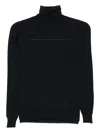 Drumohr Roll-neck Wool Sweater In Black