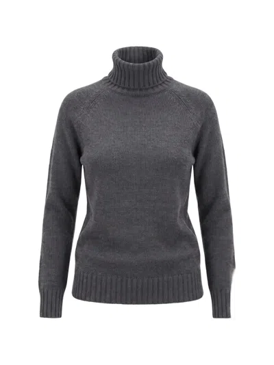 Drumohr Roll-neck Raglan-sleeve Sweater In Gray