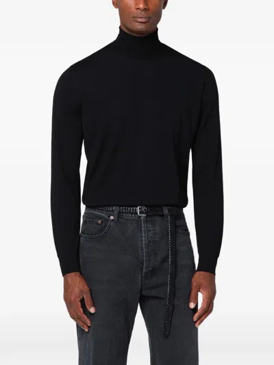 Drumohr Roll-neck Sweater In Black