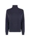 Drumohr Roll-neck Wool Sweater In Grey