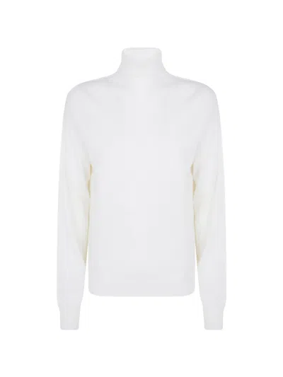 Drumohr Roll-neck Wool Sweater In White