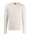Drumohr Crew-neck Cashmere Jumper In White