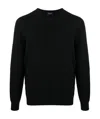 Drumohr Raglan-sleeved Cashmere Jumper In Black