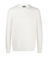 Drumohr Diamond-pattern Cotton Jumper In White