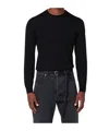 Drumohr Round-neck Long-sleeve Sweater In Black