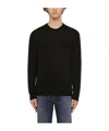 Drumohr Round Neck Long-sleeved Sweater In Black