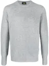 Drumohr Man Sweater Light Grey Size 42 Lambswool