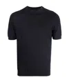 Drumohr Round Neck Short-sleeved T-shirt In Black