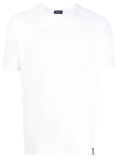 Drumohr Round Neck Short-sleeved T-shirt In White