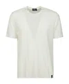 Drumohr Round Neck Short-sleeved T-shirt In White