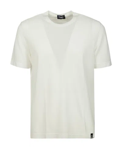 Drumohr Round Neck Short-sleeved T-shirt In White