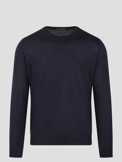 Drumohr Round Neck Sweater In Blue