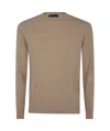Drumohr Long Sleeves Round Neck Sweater In Brown