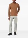 Drumohr Cozy Lambswool Sweater Long Sleeves In Brown