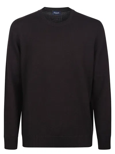 Drumohr Round Neck Sweater In Brown