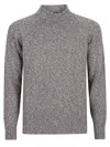 Drumohr Mock-neck Raglan-sleeve Sweater In Gray