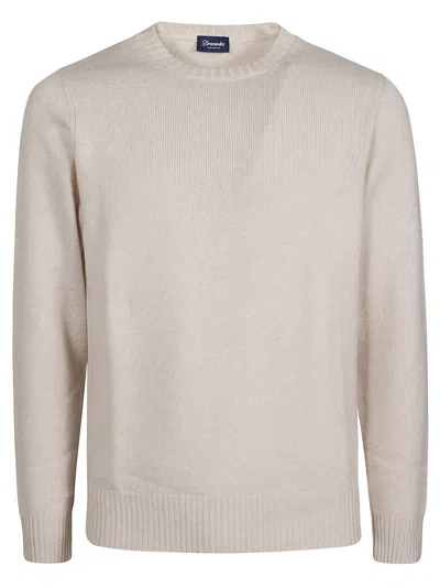 Drumohr Round Neck Sweater In Beige