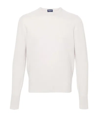 Drumohr Round Neck Sweater In White