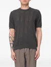 Drumohr Round-neck T-shirt In Gray