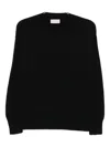 Drumohr Long Sleeve Crew-neck Sweater In Black