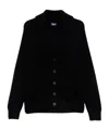 Drumohr Shawl-collar Patch-pocket Cardigan In Black