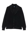 Drumohr Shawl-collar Patch-pocket Cardigan In Black