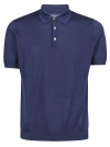 Drumohr Short Sleeve Polo Shirt In Blue