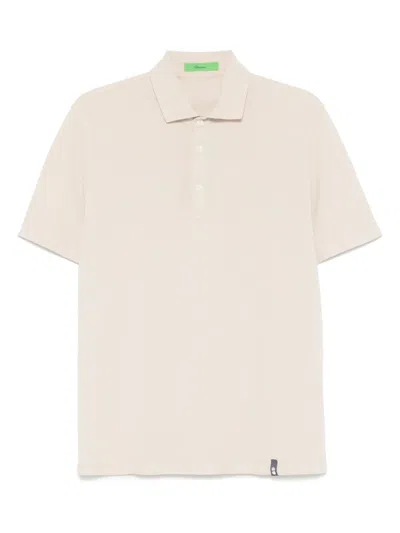 Drumohr Short-sleeve Polo Shirt In Neutrals