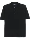 Drumohr Short Sleeve Polo With Classic Collar In Blue