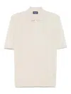 Drumohr Short Sleeve Polo With Classic Collar In White