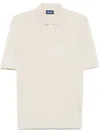 Drumohr Short Sleeve Polo With Classic Collar In Neutral