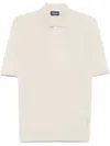 Drumohr Short Sleeve Polo With Classic Collar In Neutral