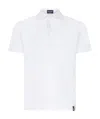 Drumohr Logo Label Jersey Polo In White