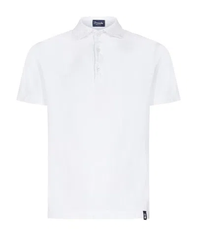 DRUMOHR LOGO-PATCH SHORT-SLEEVE POLO SHIRT