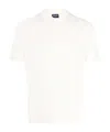 Drumohr Logo Label Jersey Polo In White