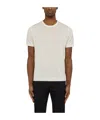 Drumohr Crew Neck T-shirt In Milky White Cotton In White