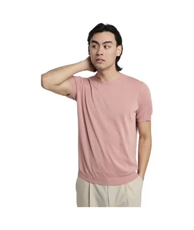 Drumohr Short-sleeves Fine-knit Jumper In Pink