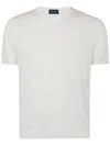 Drumohr Textured Short-sleeve Top With Classic Crew Neckline