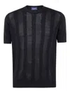 Drumohr Short Sleeves Round Neck T-shirt In Black